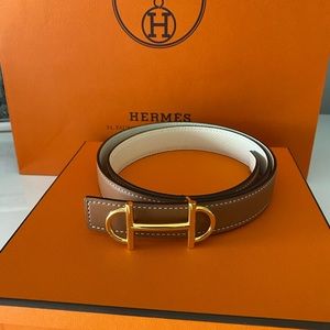 Hermes Reversible 24mm Belt size 80